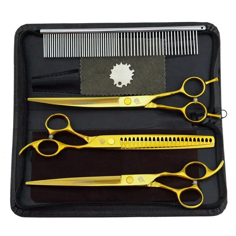 8" titanium dog grooming scissors kits Australiandogbrokers.com.au