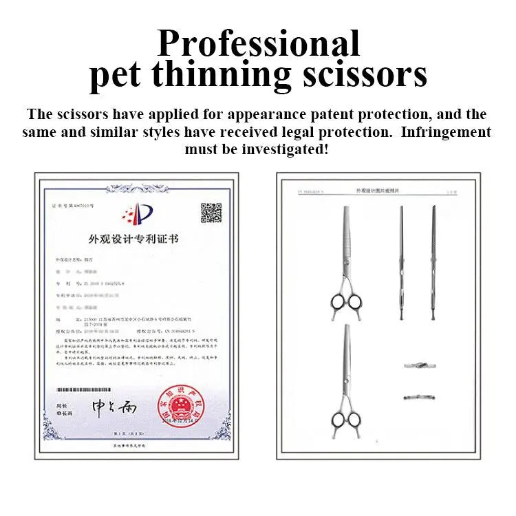 Fenice 7 inch dog grooming scissors Australiandogbrokers.com.au