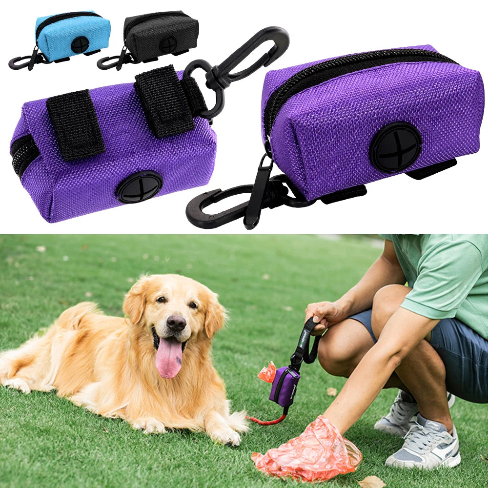 Portable Dog Poop Waste Bag Holder Pouch Pet Puppy Cat Pick Up Poop Bag Dispenser Outdoor Pets Supplies Garbage Bags