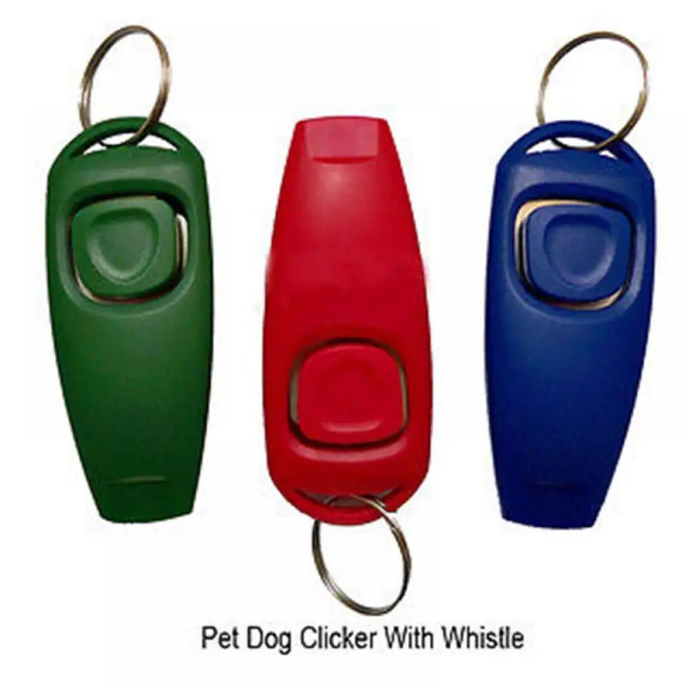 2-in-1 Dog Training Clicker & Whistle Portable Pet Obedience Trainer Click Puppy Sound Key Chain Training Aid Tools Pet Supplies