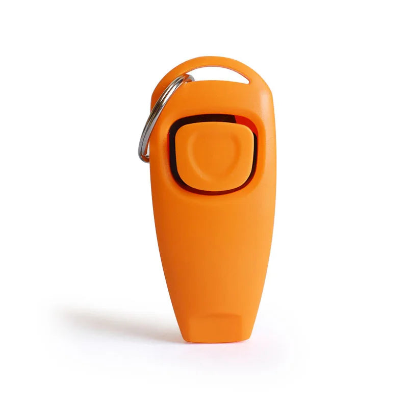 2-in-1 Dog Training Clicker & Whistle Portable Pet Obedience Trainer Click Puppy Sound Key Chain Training Aid Tools Pet Supplies