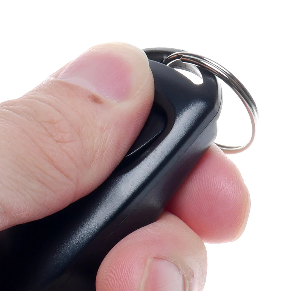 2-in-1 Dog Training Clicker & Whistle Portable Pet Obedience Trainer Click Puppy Sound Key Chain Training Aid Tools Pet Supplies