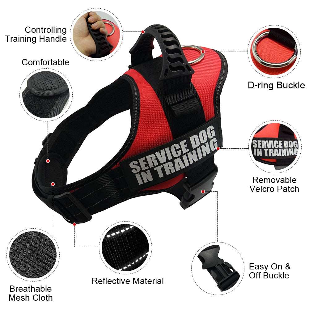 Dog harness Nylon reflective vest Australiandogbrokers.com.au