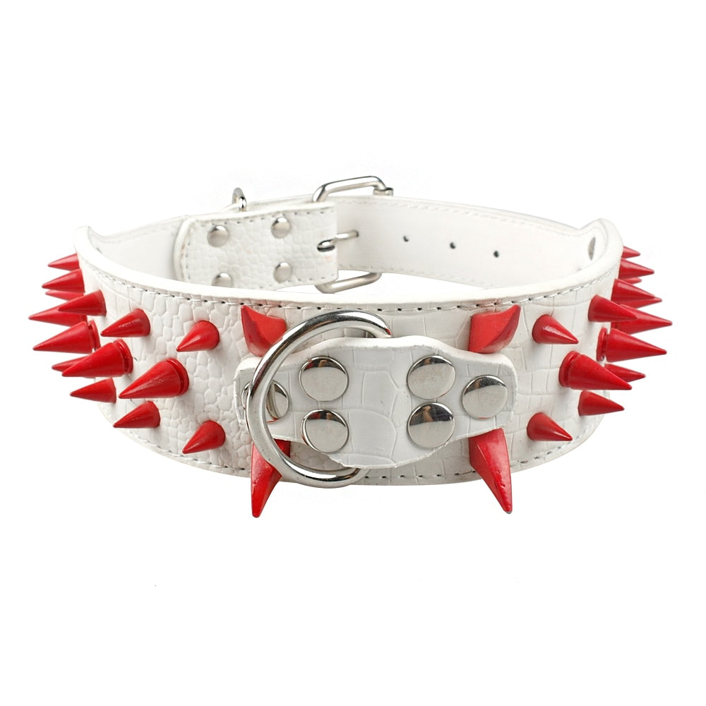 Spiked Leather Dog Collar Australiandogbrokers.com.au