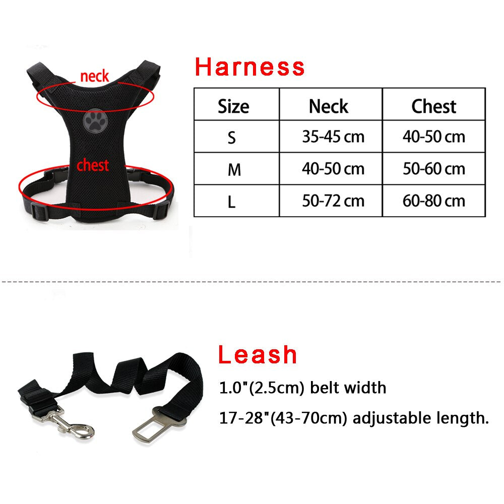 Car Seat Dog Harness and Leash Australiandogbrokers.com.au