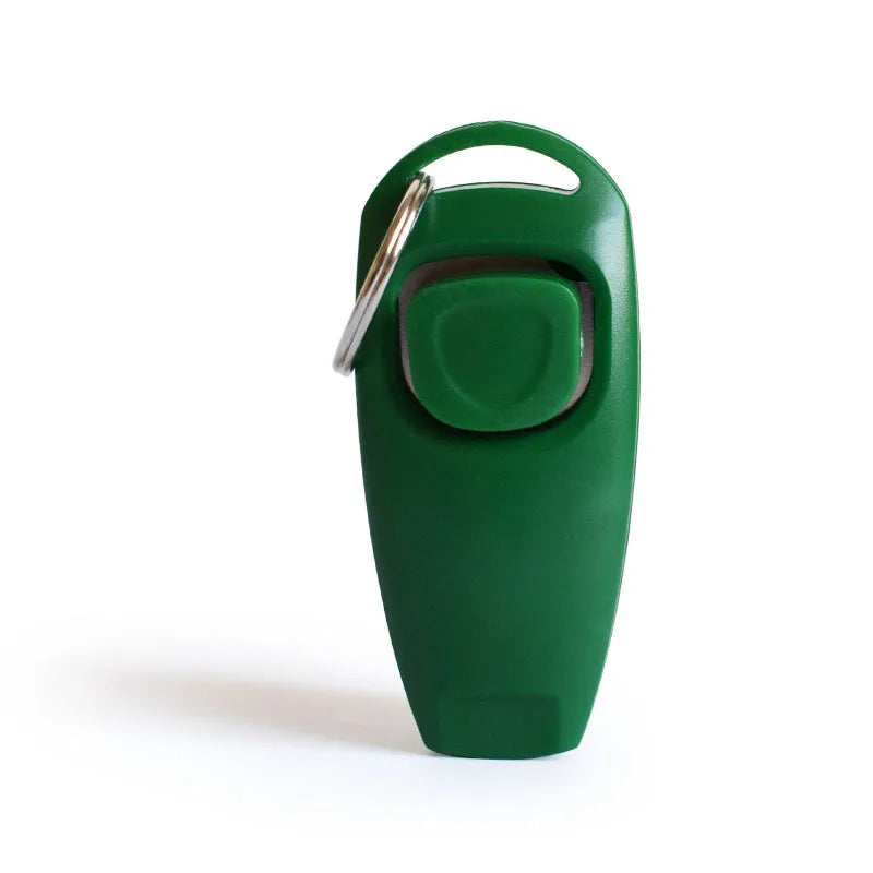 2-in-1 Dog Training Clicker & Whistle Portable Pet Obedience Trainer Click Puppy Sound Key Chain Training Aid Tools Pet Supplies