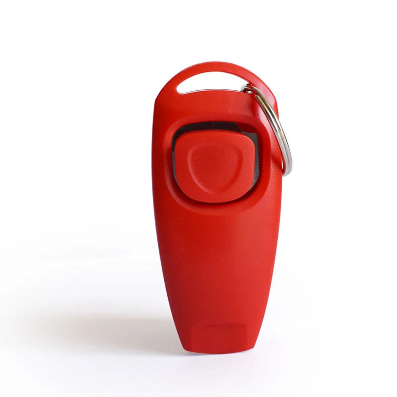 2-in-1 Dog Training Clicker & Whistle Portable Pet Obedience Trainer Click Puppy Sound Key Chain Training Aid Tools Pet Supplies