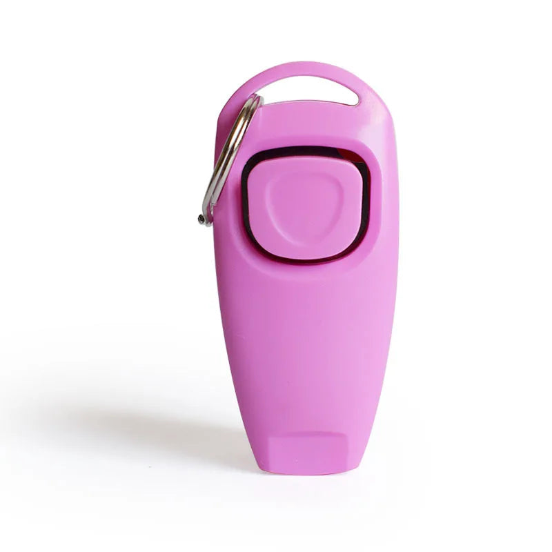 2-in-1 Dog Training Clicker & Whistle Portable Pet Obedience Trainer Click Puppy Sound Key Chain Training Aid Tools Pet Supplies