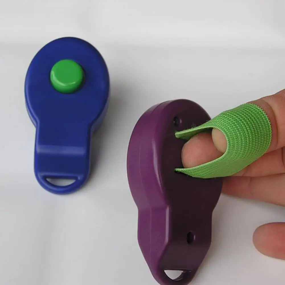 Dog Training Clicker with Elastic Band Pet Cat Dogs Click Trainer Control Dog Deterrent Trainer Clicker Behavioral Training Tool