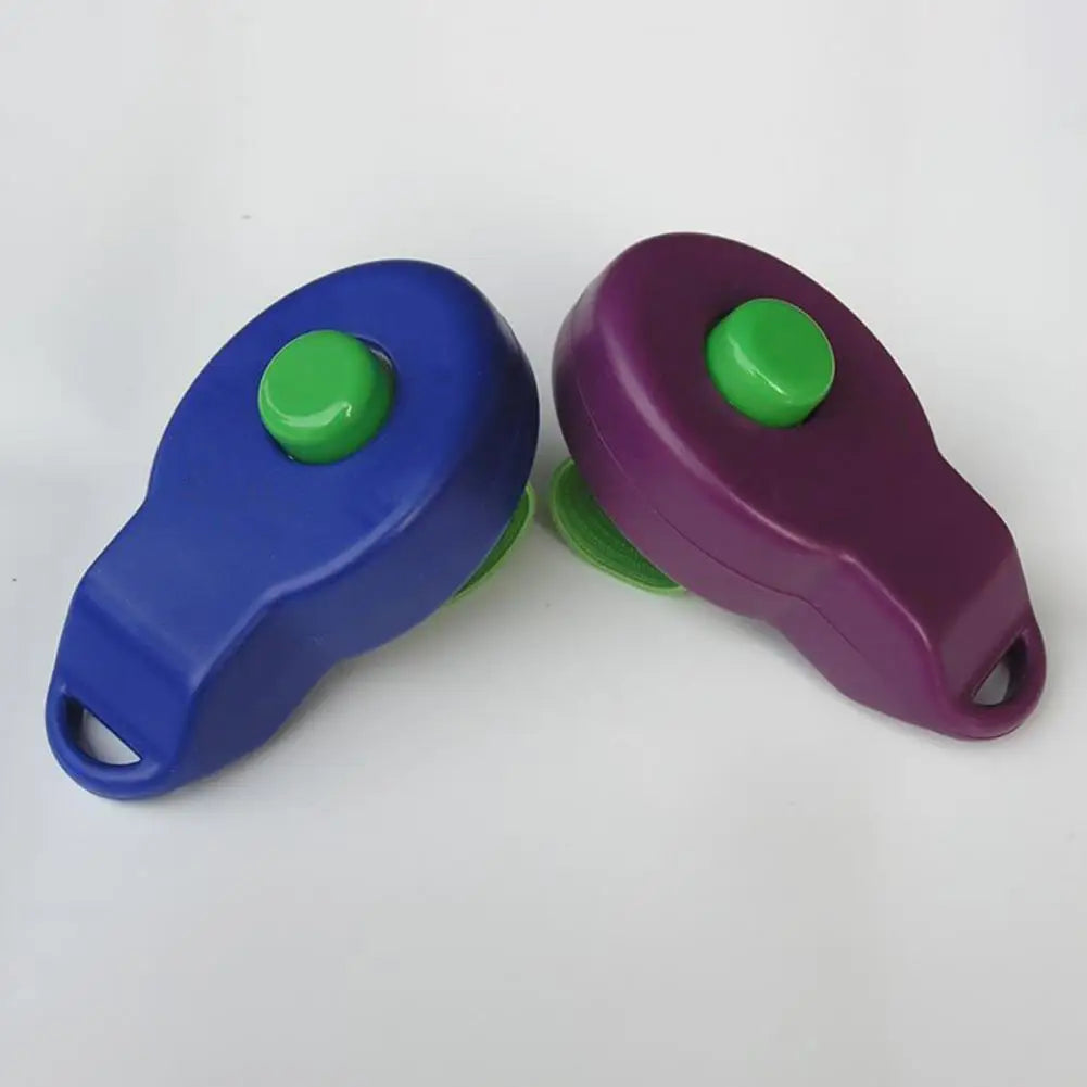 Dog Training Clicker with Elastic Band Pet Cat Dogs Click Trainer Control Dog Deterrent Trainer Clicker Behavioral Training Tool