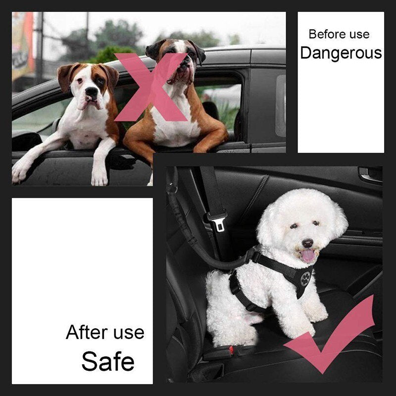 Benepaw Adjustable Reflective Dog Seat Belt Australiandogbrokers.com.au