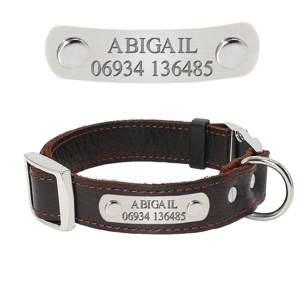 Customized Dog Collars Genuine Leather Australiandogbrokers.com.au