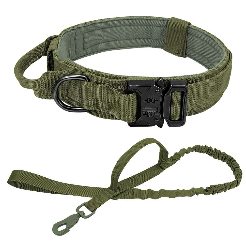 Dog Collar and Leash Set Tactical Style Australiandogbrokers.com.au