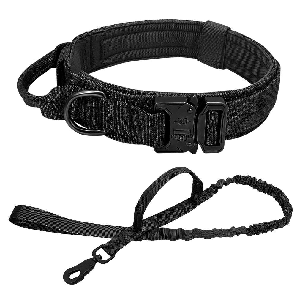 Military Tactical Dog Collar & Bungee Leash Set Australiandogbrokers.com.au