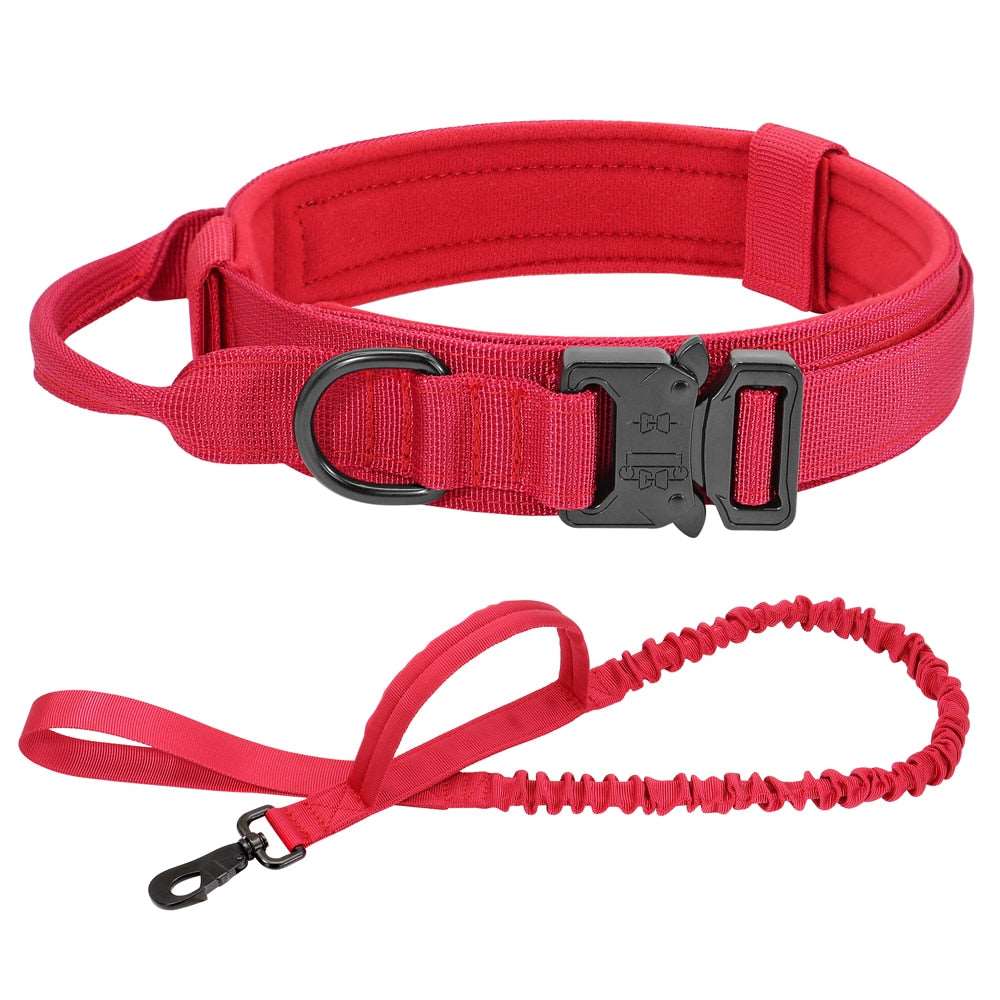 Military Tactical Dog Collar & Bungee Leash Set Australiandogbrokers.com.au