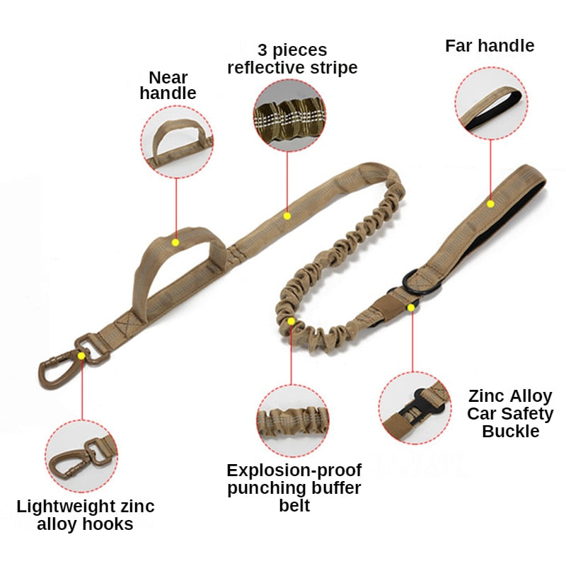 Tactical Dog Collar & Leash Australiandogbrokers.com.au