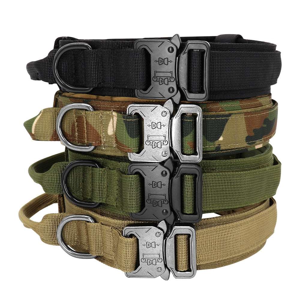 Military Tactical Dog Collar & Bungee Leash Set Australiandogbrokers.com.au