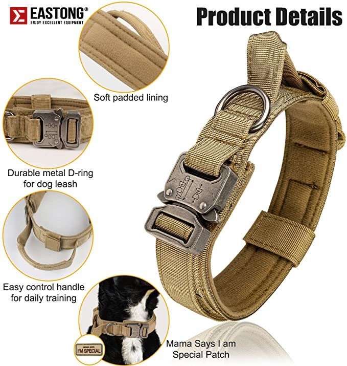 Dog Collar and Leash Set Tactical Style Australiandogbrokers.com.au