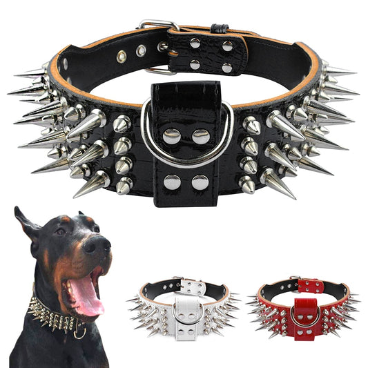 2.0" Wide Luxurious Leather Dog Collar Australiandogbrokers.com.au